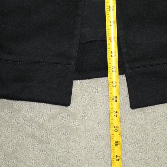 Fendi Men's Black Solid Wool Cashmere Blend Italy Tailored Coat Size 42 - Picture 12 of 12